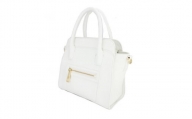 ＜濱野皮革工藝のフィオーレミニボクシートートバッグ＞毎日使えるバッグです。(ホワイト)【1108086】