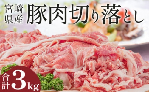 宮崎県産豚肉切り落とし500g×6(合計3kg)_M144-003