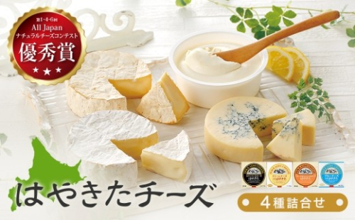 チーズ 詰合せ 4種 計480g【受賞チーズ4種】カマンベール ブルー スモークカマンベール クリーム はやきた 夢民舎 325029 - 北海道安平町