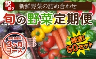 【3ヶ月定期便】 訳あり あわ地区 旬の野菜詰め合わせ  AWA5000
