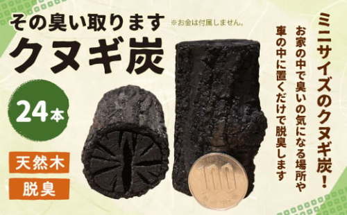 111-554 クヌギ炭：その臭い取ります 切り炭 24本 直径3～3.5cm 長さ6cm 炭 脱臭
