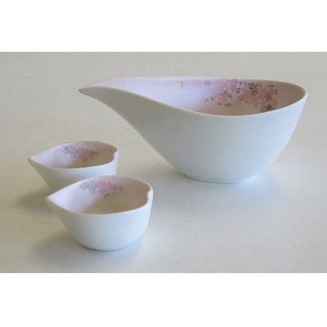 JAPAN CHERRY 桜秋草・半酒器セット ARITA PORCELAIN LAB(アリタポーセリンラボ)