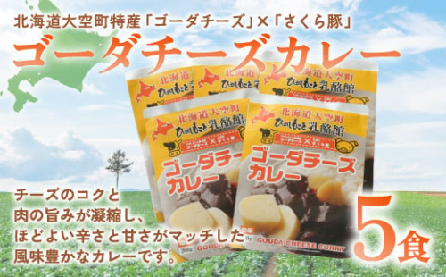 ゴーダチーズカレー200g×5食 【 ふるさと納税 人気 おすすめ ランキング カレー カレーライス ご飯 チーズ ゴーダチーズ チーズカレー レトルト 北海道 大空町 送料無料 】 OSA017