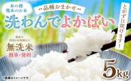 洗わんでよかばい 熊本県産 無洗米 5kg 令和3年産 お米 精米 白米