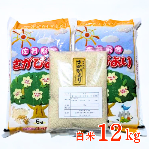 令和6年 佐賀県産さがびより 白米12kg：B215-009 356891 - 佐賀県佐賀市