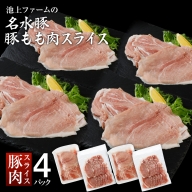 名水豚 豚もも肉スライス (500g×４袋) 　AP10
