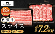 【全12回定期便】佐賀牛 スライス 600g ( 肩ロース・リブロース 各300g ) 【田中畜産牛肉店】 [HBH087]