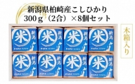 【木箱入り】新潟県柏崎産こしひかり 300g（2合）×8個セット（計 2.4kg）[ZB450]