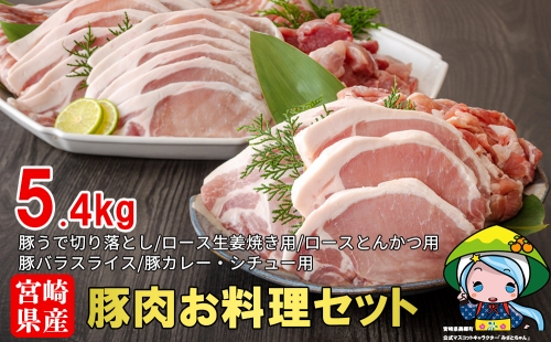 宮崎県産豚肉お料理セット5.4kg 361848 - 宮崎県美郷町