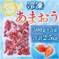 AX014 福岡産冷凍あまおう500ｇｘ5袋
