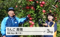 《先行予約》 山形県 山辺町産 高徳りんご 秀品 約3kg(11～18玉) 2024年10月下旬から順次発送 リンゴ F20A-974