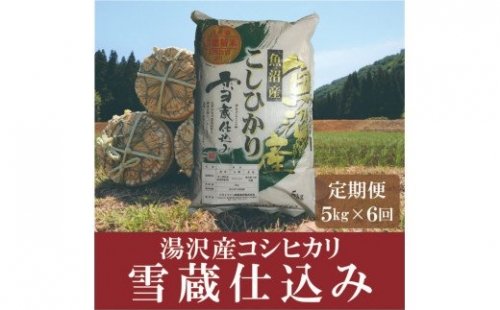 令和4年産【精米5kg/6回定期便】「雪蔵仕込み」【湯沢産コシヒカリ】 365803 - 新潟県湯沢町
