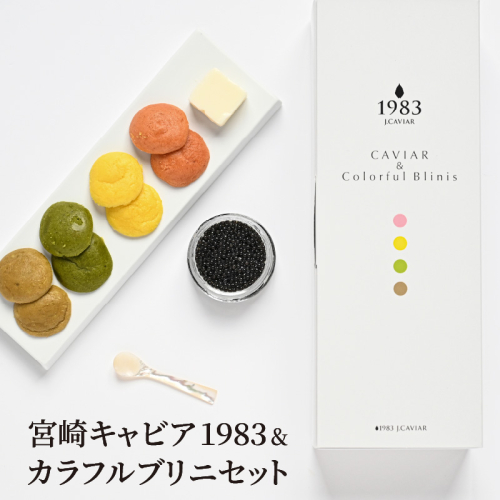 宮崎キャビア1983(12g)&カラフルブリニセット N027-YC910 366600 - 宮崎県延岡市