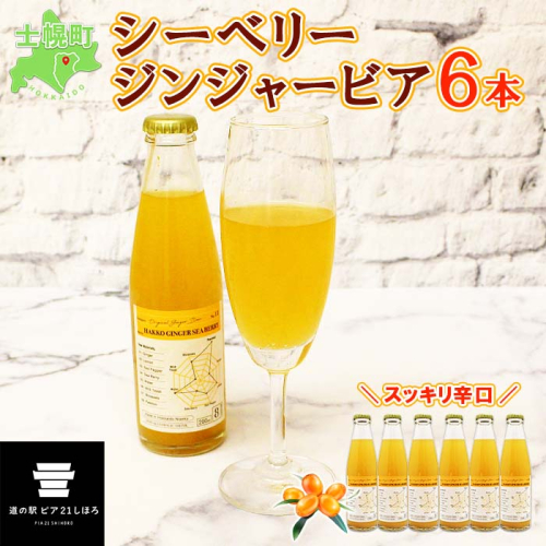 北海道 ジンジャービア 200ml×6本 シーベリービア HAKKO GINGER オーガニック シーベリーソーダ サジー スーパーフルーツ ショウガ 生姜 辛口 炭酸 ノンアルコール お取り寄せ 送料無料 十勝 士幌町【L22】 367579 - 北海道士幌町