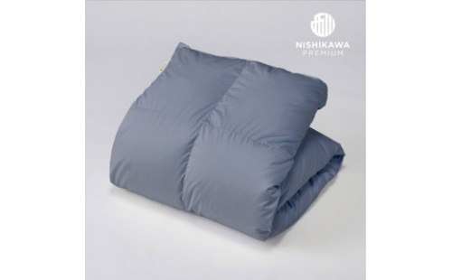 【nishikawa/西川】羽毛ふとん/ポーリッシュホワイトグースダウン90％/シングル/配色ブルー【P265W】 370242 - 滋賀県近江八幡市