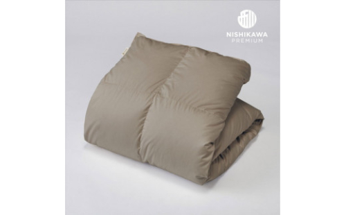 【nishikawa/西川】羽毛ふとん/ポーリッシュホワイトグースダウン90％/シングル/配色グレー【P266W】 370243 - 滋賀県近江八幡市