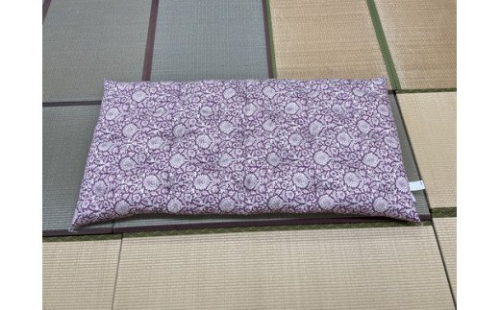 ワタセ工場製造　極上もめん綿入り敷き布団　フラワー柄　1枚　(赤)【CW99W】 370763 - 滋賀県近江八幡市