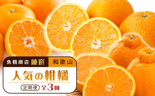 ［魚鶴商店厳選］和歌山人気の柑橘定期便（有田みかん・不知火・清見オレンジ）［定期便全3回］［UT116］ 371099 - 和歌山県上富田町