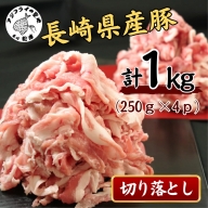 長崎県産豚肉切り落とし1kg(250g×4パック)【B0-156】