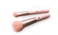 熊野化粧筆　ハート2本セット　ピンク