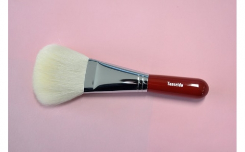 熊野化粧筆　フェイスブラシ(粗光峰)　軸色：赤