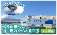 水陸両用バス山中湖のKABA乗車券（乗車記念証つき）大人用１２枚