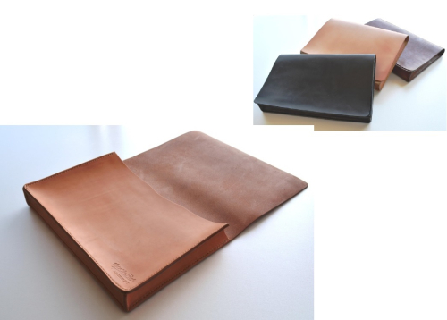 レザーＡ４収納クラッチ（黒・茶・ナチュラル）350×230×50mm 37957 - 秋田県五城目町