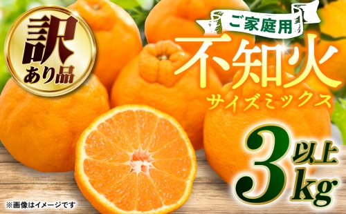 【先行予約】【訳あり】不知火 3kg サイズミックス しらぬい 柑橘