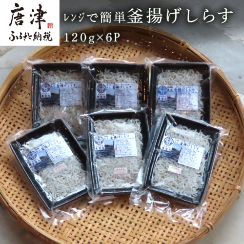 釜揚げしらす 120g×6パック(合計720g) レンジで簡単 魚介類 ご飯のお供 「2023年 令和5年」 388263 - 佐賀県唐津市