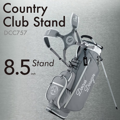 CZ46_Country Club Stand 8.5 DCC757 ライトグレー／ホワイト | ゴルフ DOCUS キャディバッグ
※離島への配送不可
