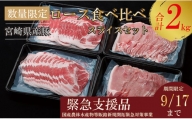 【緊急支援品】宮崎県産ポークスライス食べ比べボリュームセット