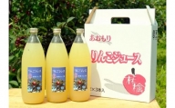 八戸産 岩舘りんご園 リンゴ ジュース（ストレート）3本 りんご 林檎