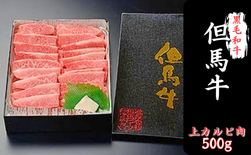 「世界農業遺産認定」黒毛牛の焼肉用　但馬牛(上カルビ肉)500g 396375 - 兵庫県新温泉町