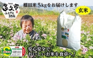 b-94 【 令和5年産 米 】 夢しずく 玄米 5kg | しょうちゃんの 棚田米 | 栽培期間中農薬・化学肥料不使用