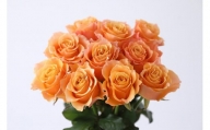 【定期便：12カ月】國枝バラ園から直送！Flower Bouquet（10本の花束）オレンジ系