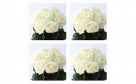 【総本数100本！】國枝バラ園から直送！Flower Bouquet（25本の花束×４ケース）白