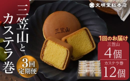 文明堂総本店の人気の銘菓である「三笠山」と「カステラ巻」を一度にお楽しみいただける詰合せです。 ひとつひとつ包装しておりますので、贈り物やお土産にぴったりです。検索キーワード： カステラ かすてら ざ