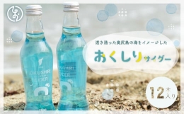 【ふるさと納税】透き通った奥尻島の海をイメージした「おくしりサイダー」12本入り サイダー 炭酸 炭酸飲料 清涼飲料 おくしり おくしり