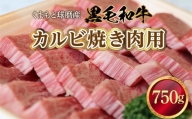 くまもと球磨産　黒毛和牛(カルビ焼き肉用　750g)