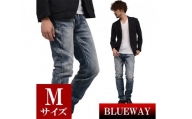 BLUEWAY レギュラーテーパードジーンズ オーバーエイジング M / 服 デニム パンツ メンズ 男性用 広島県