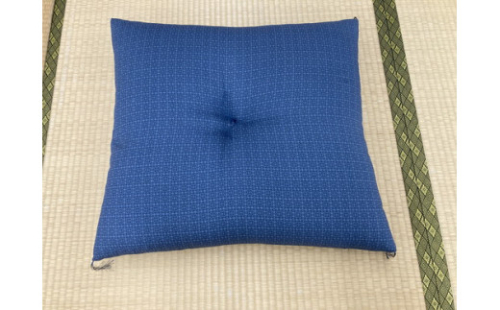 手作り座布団(抗ウイルス加工)　ネイビー色【CW103W】 415810 - 滋賀県近江八幡市