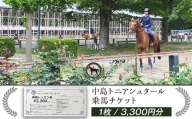 272中島トニアシュタール　乗馬チケット　1枚（3,300円分）