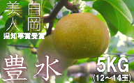 藤井農園の美味しい梨『豊水』約5kg箱入り　【11246-0153】