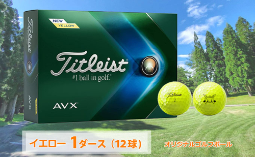 タイトリスト AVX(イエロー)ゴルフボール 1ダース 421482 - 岐阜県池田町