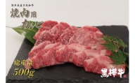 熊本県産黒毛和牛　黒華牛　A4～A5等級　焼肉用カルビ　500ｇ