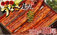 肉厚ふっくら香ばしい 台湾産養殖うなぎ蒲焼 200g 20尾セット ss-0031