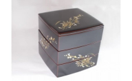 輪島塗[大藤漆器店]三段重 5.5寸 溜 らん沈金 [髙島屋選定品]