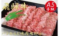 A5飛騨牛バラカルビ焼肉用4kg