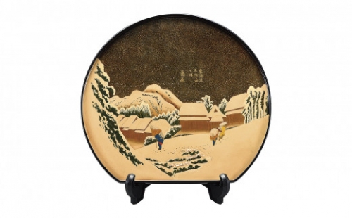 輪島塗　飾り皿　蒲原の図 426976 - 石川県輪島市