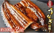 フジ物産 養殖うなぎ蒲焼き 約200g×2尾(台湾産鰻) fb-0016